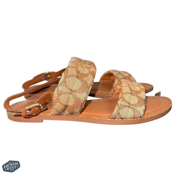 Coach Brown Signature Flats - Picture 10 of 14